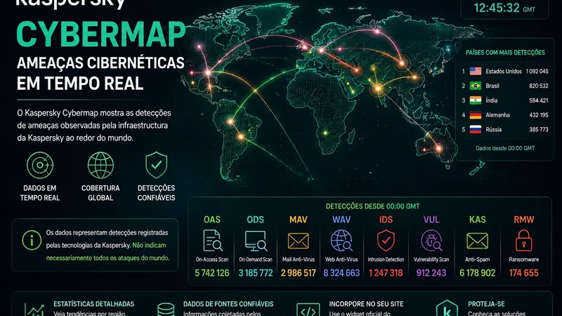 Kaspersky Cybermap: mira las ciberamenazas detectadas en tiempo real