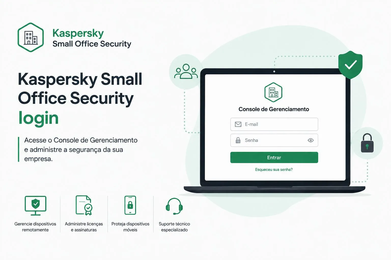 Console de Gerenciamento do Kaspersky Small Office Security para administração centralizada