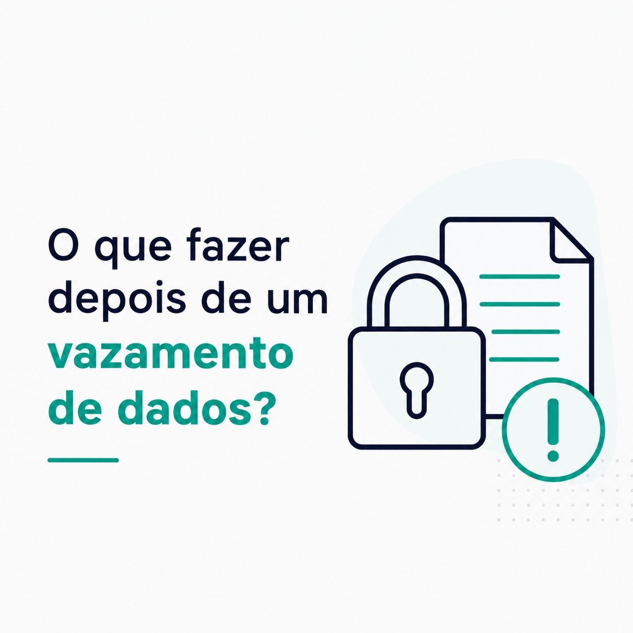 Documento con candado y símbolo de alerta, que representa la protección contra filtraciones de datos
