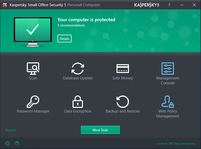Kaspersky Small Office Security 5 (KSOS5)