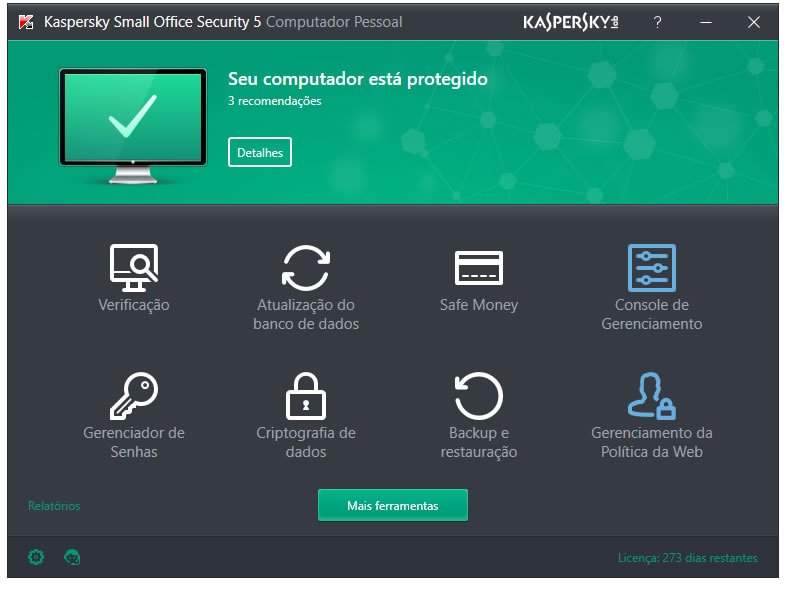 Kaspersky Small Office Security 5 e suas novidades